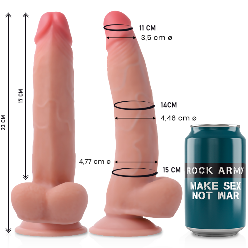 ROCKARMY DUAL DENSITY LEOPARD DILDO REALISTA 23 CM O 477 CM