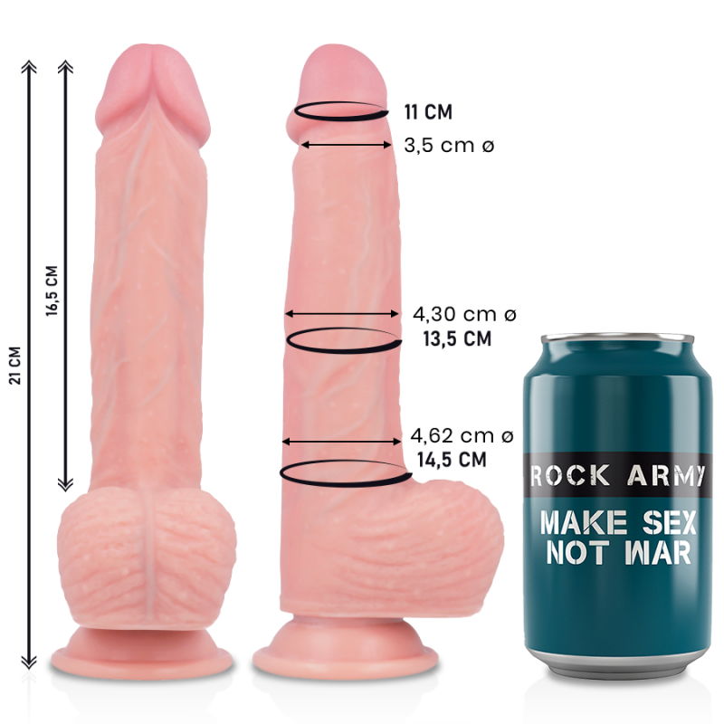 ROCKARMY LIQUID SILICONE DILDO PREMIUM SPITFIRE 21 CM O 462 CM