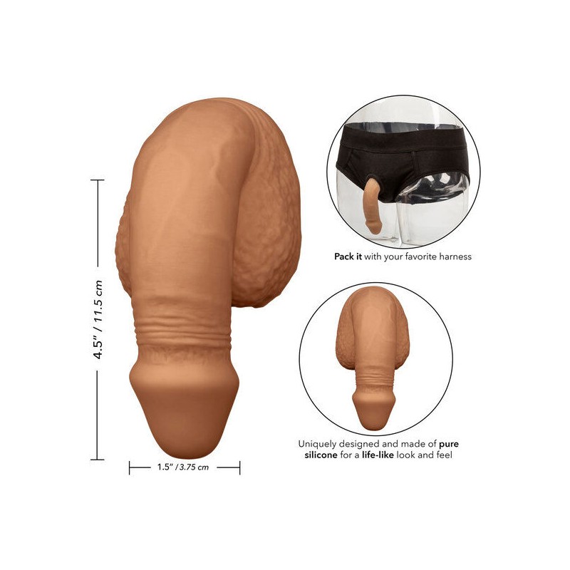 CALEXOTICS PACKING PENIS PENE DE SILICONA 1275CM CARAMELO