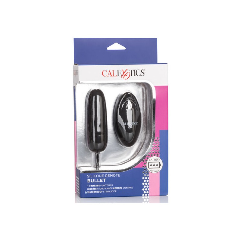 CALEXOTICS HUEVO VIBRADOR DE SILICONA CON MANDO NEGRO