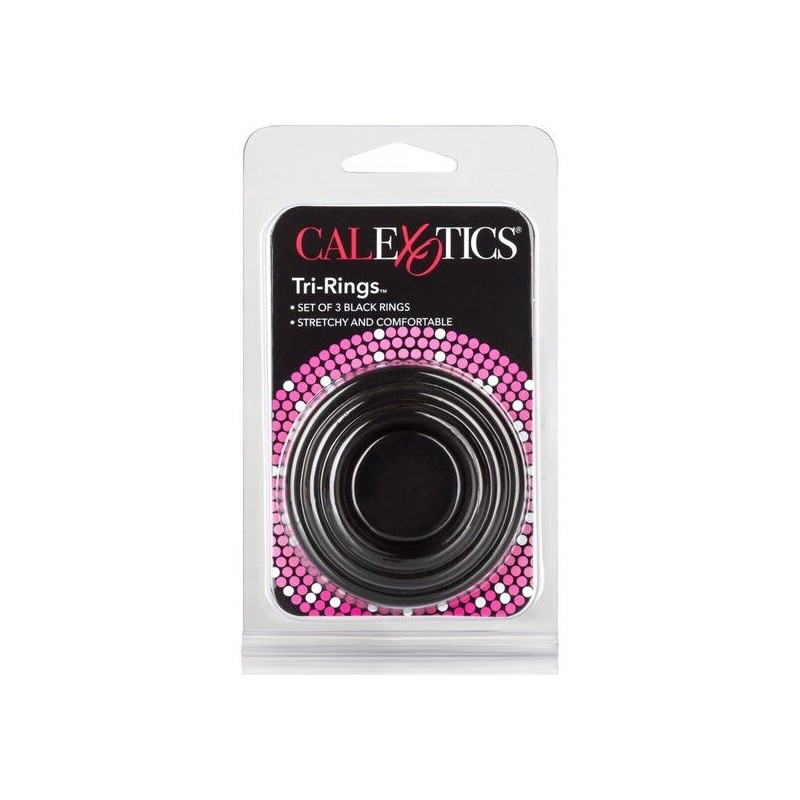 CALEXOTICS SET TRES ANILLAS NEGRO ERECCIoN