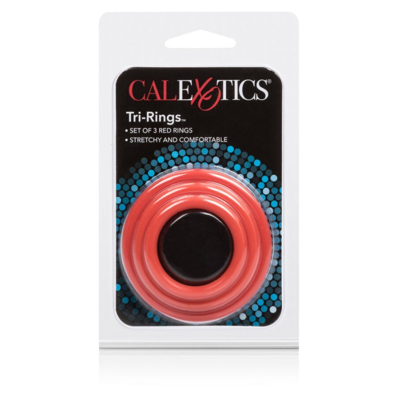 CALEXOTICS SET TRES ANILLAS ERECCIoN ROJO