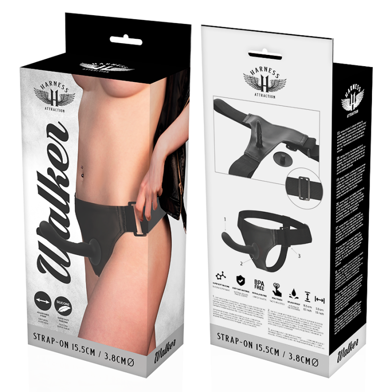 HARNESS ATTRACTION RNES SILICONA WALKER G SPOT 155 CM O 38 CM