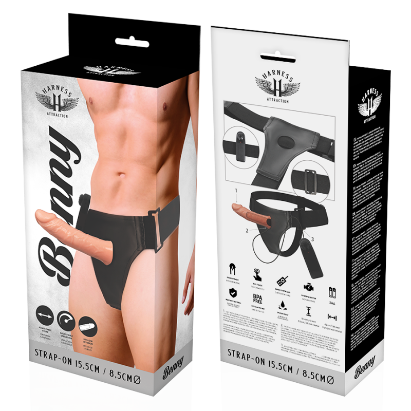 HARNESS ATTRACTION RNES HUECO BENNY CON VIBRADOR 15 CM O 45 CM