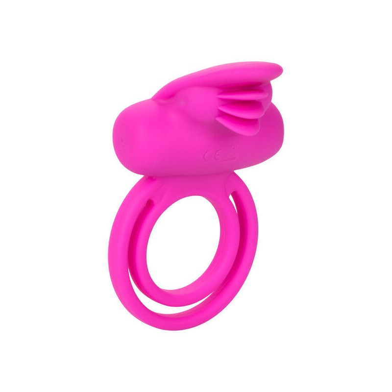CALEXOTICS DUAL CLIT FLICKER ENHANCER DOBLE ANILLO VIBRADOR DE SILICONA ROSA