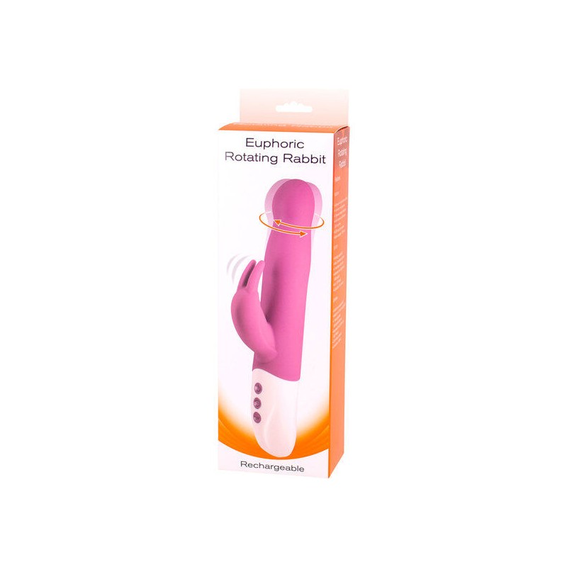 SEVEN CREATIONS EUPHORIC VIBRADOR CONEJITO CON ROTACIoN LILA