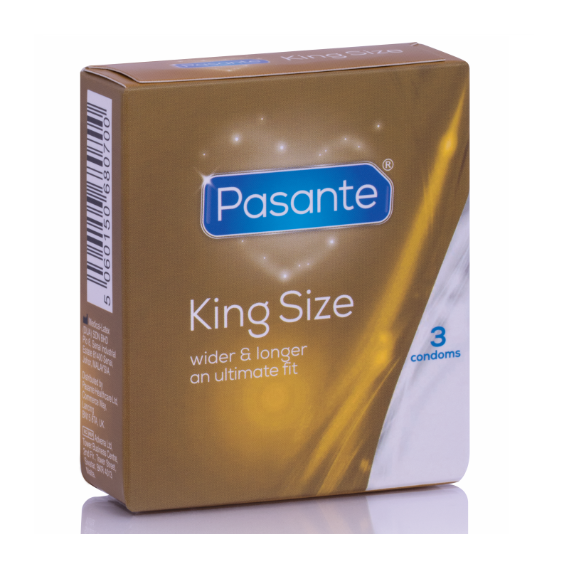 PASANTE PRESERVATIVOS KING MS LARGOS Y ANCHOS 3 UNIDADES