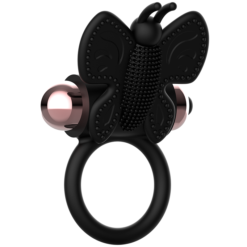 COQUETTE TOYS COCK RING BUTTERFLY ANILLO VIBRADOR NEGRO GOLD