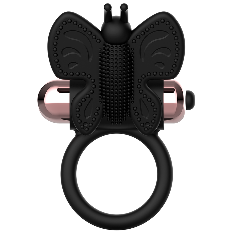 COQUETTE TOYS COCK RING BUTTERFLY ANILLO VIBRADOR NEGRO GOLD