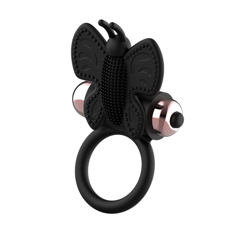 COQUETTE TOYS COCK RING BUTTERFLY ANILLO VIBRADOR NEGRO GOLD