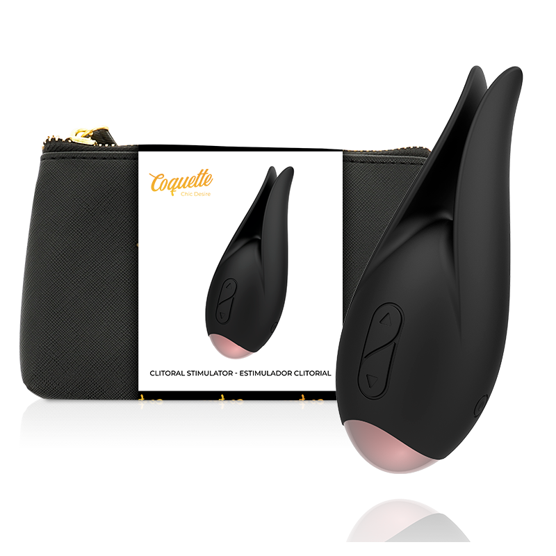 COQUETTE TOYS ESTIMULADOR CLiTORIS NEGRO GOLD FLOR