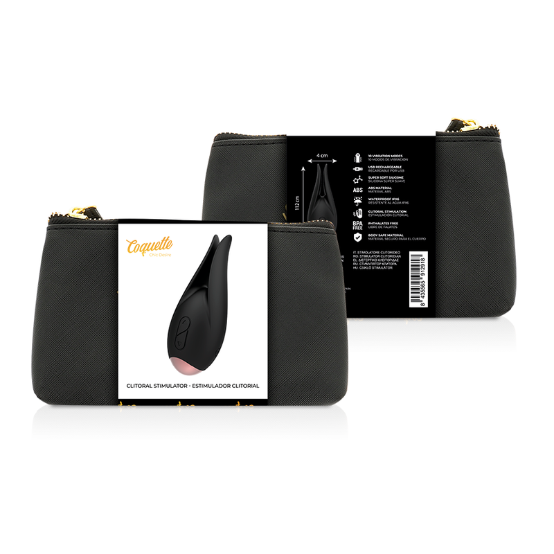 COQUETTE TOYS ESTIMULADOR CLiTORIS NEGRO GOLD FLOR