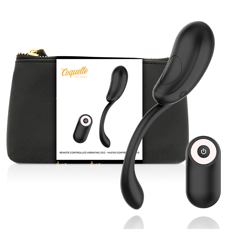 COQUETTE TOYS HUEVO CONTROL REMOTO RECARGABLE NEGRO GOLD