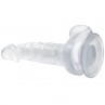 BAILE DILDO REALISTICO CON VENTOSA Y TESTICULOS 167 CM TRANSPARENTE