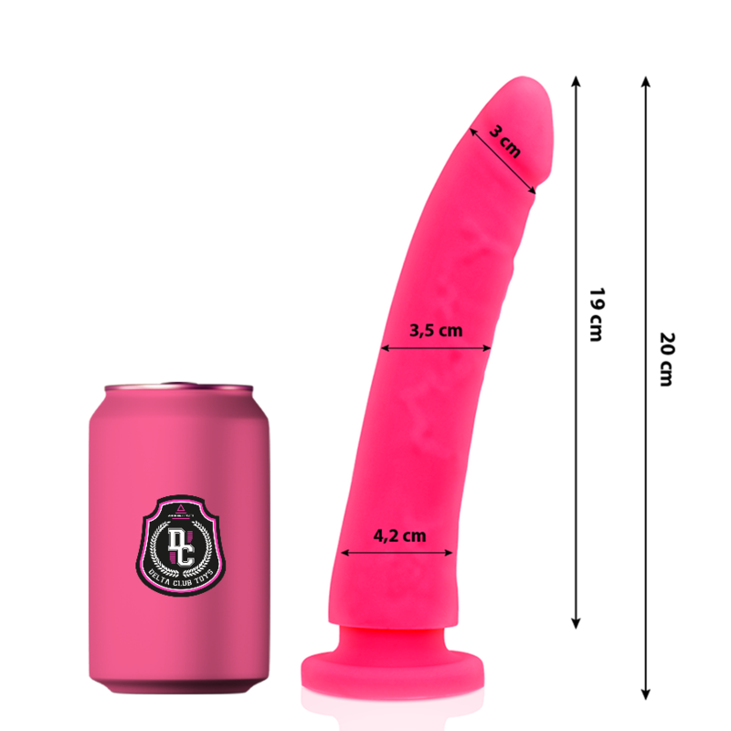 DELTA CLUB TOYS DILDO ROSA SILICONA MEDICA 20 CM O 4 CM
