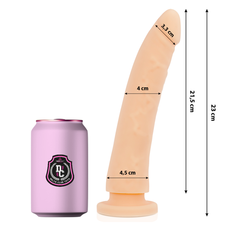 DELTA CLUB TOYS DILDO NATURAL SILICONA MEDICA 23 CM O 45 CM