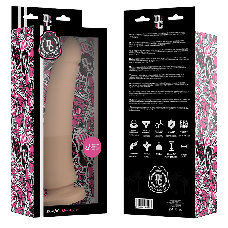 DELTA CLUB TOYS DILDO NATURAL SILICONA MEDICA 23 CM O 45 CM