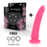 DELTA CLUB TOYS DILDO ARNES ROSA SILICONA MEDICA 20 CM O 4 CM