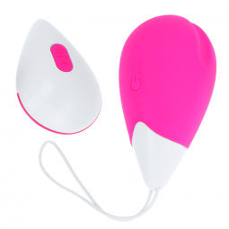 OHMAMA HUEVO VIBRADOR 10 MODOS ROSA Y BLANCO
