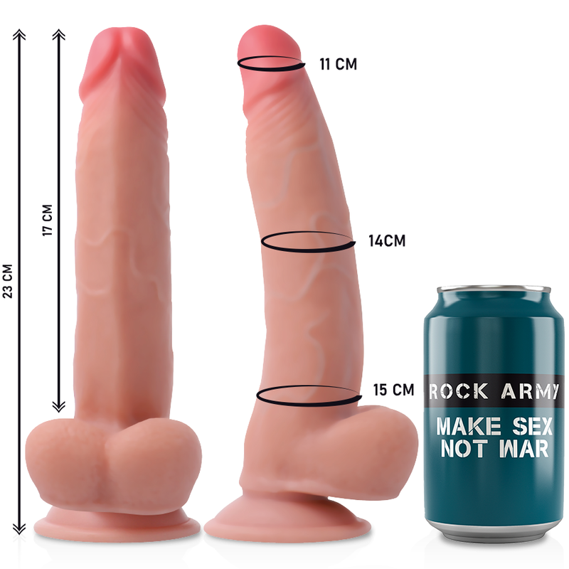 ROCKARMY ARNeS DUAL DENSITY LEOPARD DILDO REALISTA 23 CM O 477 CM