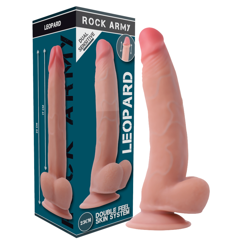 ROCKARMY ARNeS DUAL DENSITY LEOPARD DILDO REALISTA 23 CM O 477 CM
