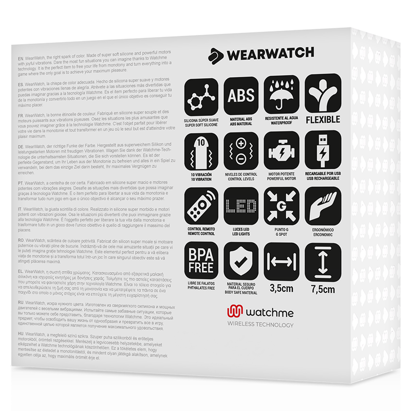 WEARWATCH HUEVO CONTROL REMOTO TECHNOLOGY WATCHME FUCSIA AZABACHE