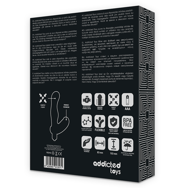 ADDICTED TOYS ESTIMULADOR ANAL PROSTATA SILICONA P SPOT VIBE