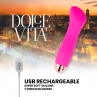 DOLCE VITA VIBRADOR RECARGABLE ONE ROSA 7 VELOCIDADES