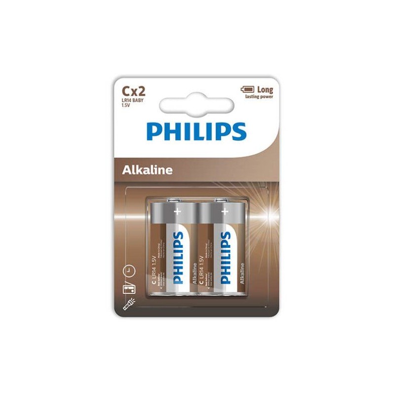 PHILIPS ALKALINE PILA C LR14 BLISTER2