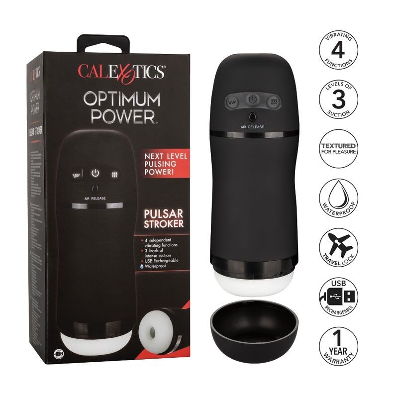 CALEXOTICS OPTIMUM POWER MASTURBADOR CON VIBRACION Y SUCCION