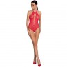 PASSION WOMAN BS088 BODYSTOCKING ROJO TALLA UNICA