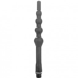 ALL BLACK BEADED DUCHA ANAL SILICONA 27 CM