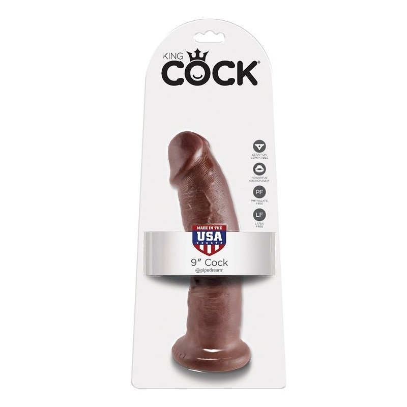 KING COCK 9 PENE MARRON 229 CM