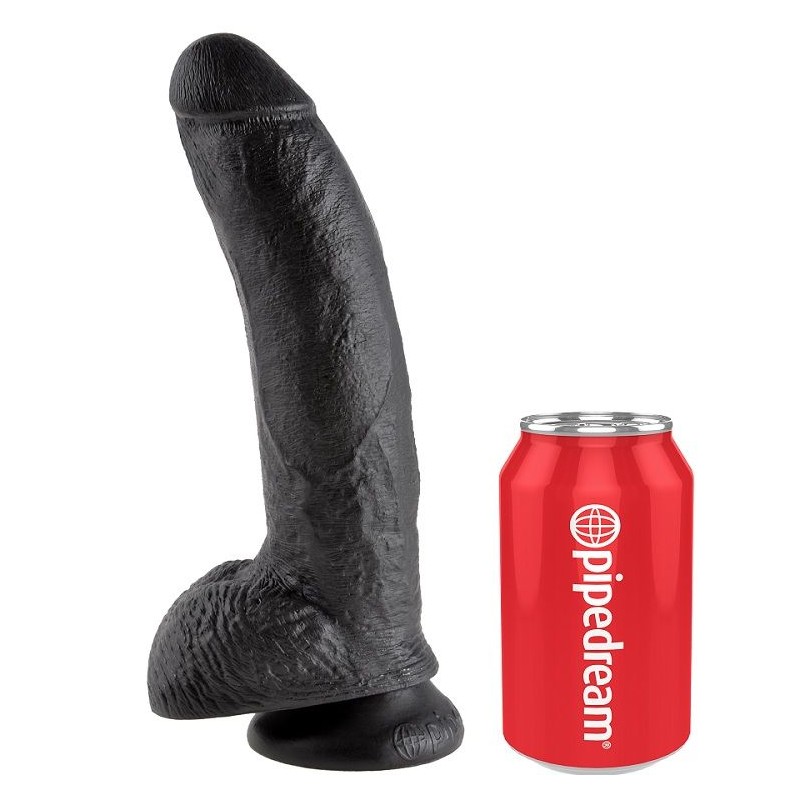 KING COCK 9 PENE REALISTICO NEGRO 229 CM