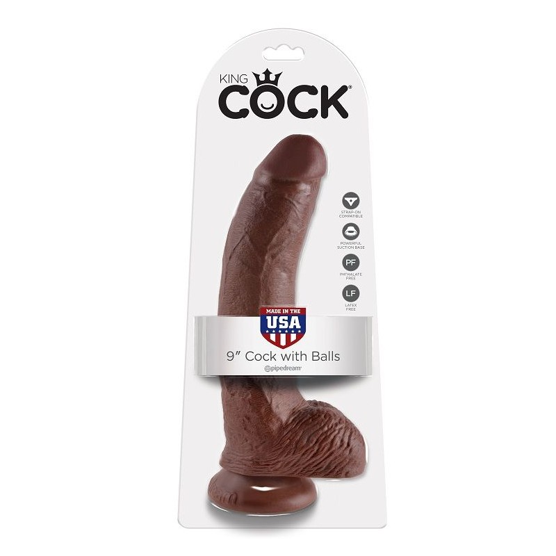 KING COCK 9 PENE REALISTICO MARRON 229 CM