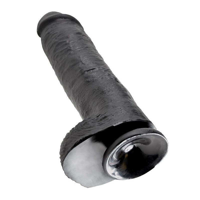 KING COCK 11 PENE REALISTICO NEGRO 28 CM