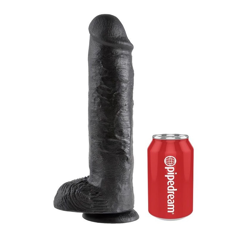 KING COCK 11 PENE REALISTICO NEGRO 28 CM