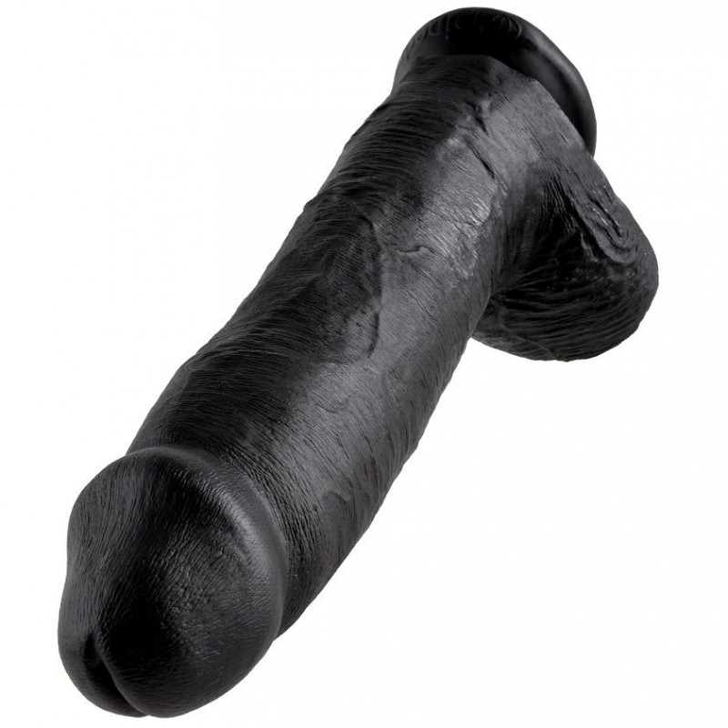 KING COCK 12 PENE REALISTICO NEGRO 3048 CM