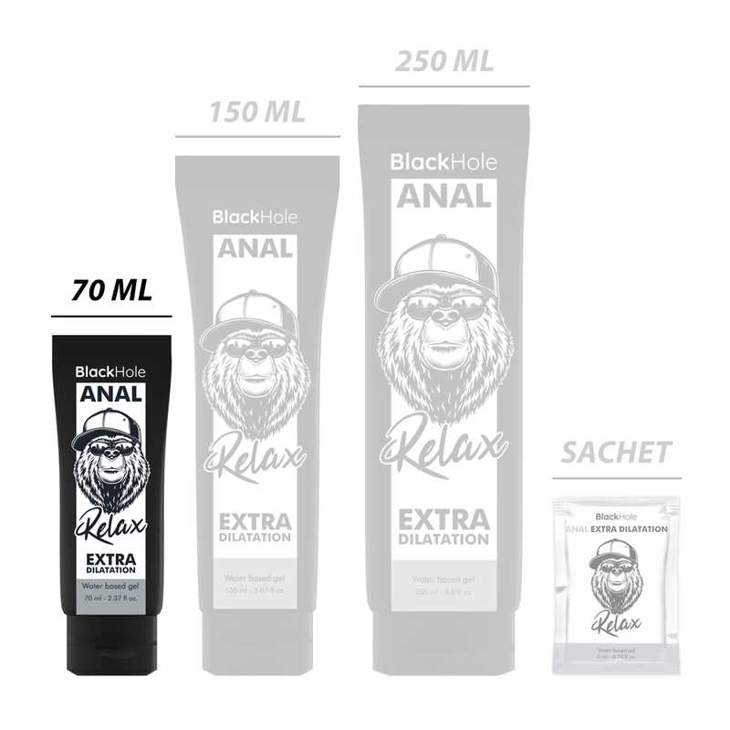 BLACK HOLE GEL BASE AGUA DILATACION ANAL 70 ML