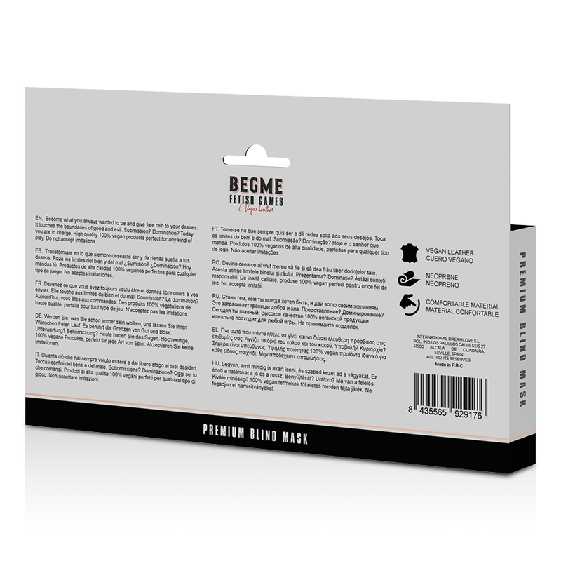 BEGME BLACK EDITION ANTIFAZ ELASTICO CON FORRO DE NEOPRENO