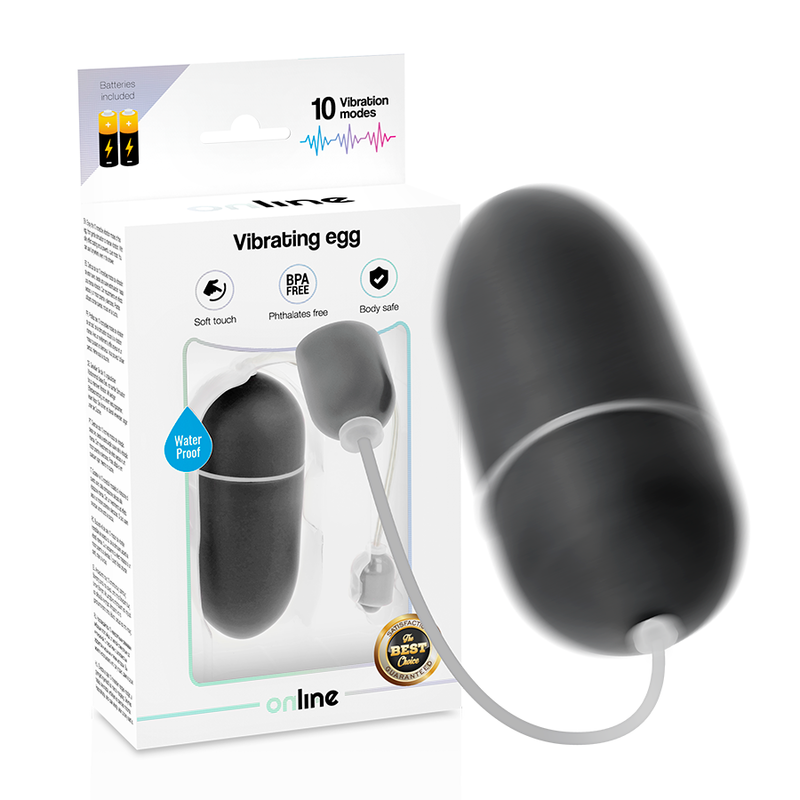 ONLINE HUEVO VIBRADOR WATERPROOF NEGRO