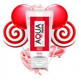 AQUA TRAVEL LUBRICANTE BASE AGUA SABOR PIRULETA 50 ML
