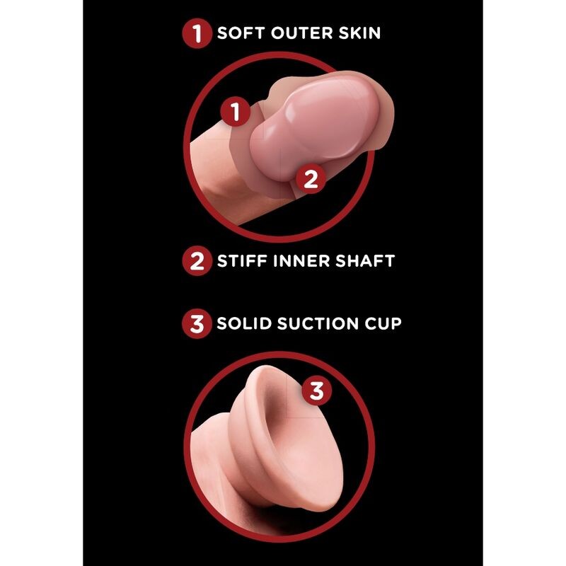 KING COCK PLUS 3D DILDO SWINGING BALLS 203 CM