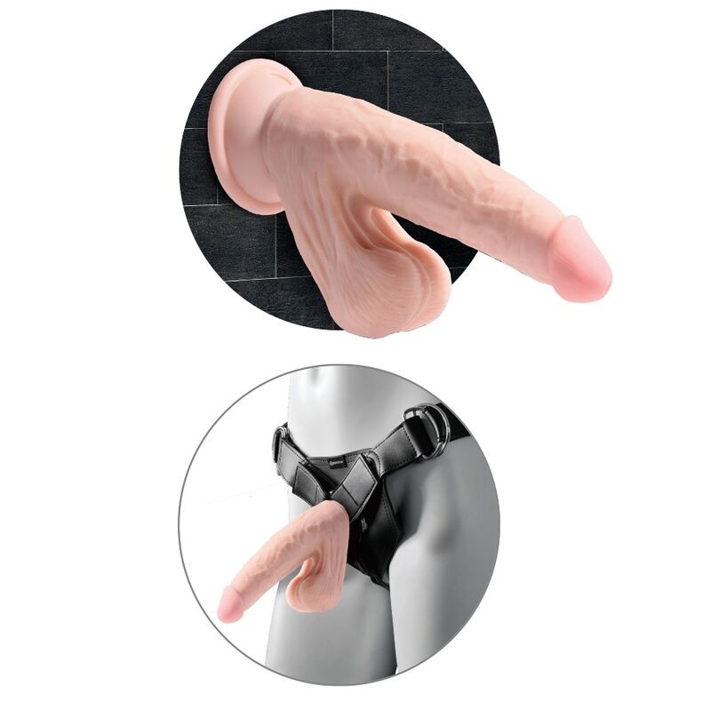 KING COCK PLUS 3D DILDO SWINGING BALLS 127 CM