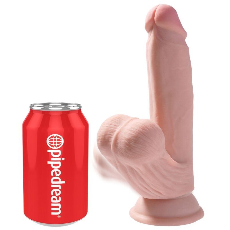 KING COCK PLUS 3D DILDO SWINGING BALLS 152 CM NATURAL