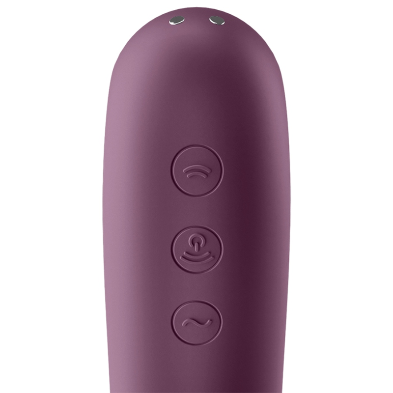 SATISFYER DUAL KISS ESTIMULADOR CLITORIS PURPURA