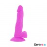 DIVERSIA DILDO FLEXIBLE CON VIBRACIoN LILA 18 CM O 4 CM