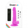 DIVERSIA DILDO FLEXIBLE CON VIBRACIoN LILA 18 CM O 4 CM