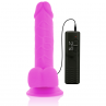 DIVERSIA DILDO FLEXIBLE CON VIBRACION LILA 205 CM O 42 CM