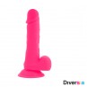 DIVERSIA DILDO FLEXIBLE CON VIBRACION ROSA 205 CM O 42 CM